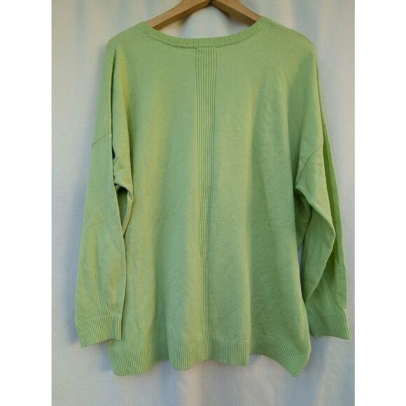 J Jill Women's Upland Grove Sweater Sz 2X Endive Green Cozy Chic Casual NWT - Picture 6 of 8